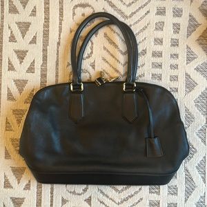 Bally black leather large handbag